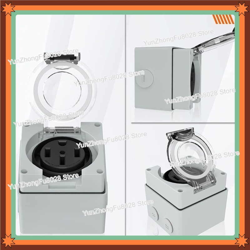 Outdoor Power Receptacle Box - 50Amp 14-50R Power Outlet Box 125/250Volt