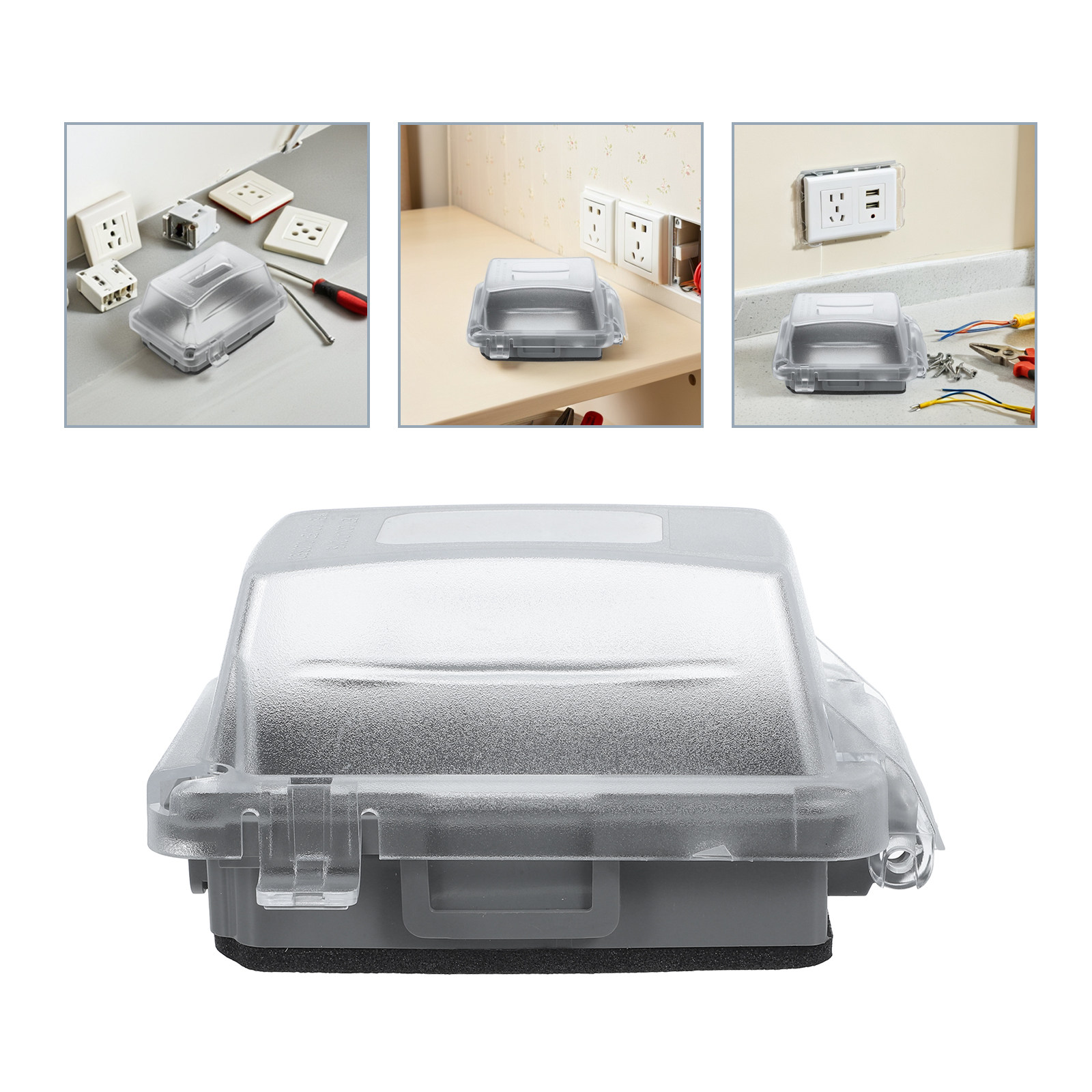 Outdoor Power Receptacle Box - Waterproof Power Receptacle Box Dustproof Wall