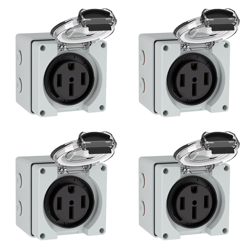 Outdoor Power Receptacle Box - AS60-4X 50Amp Power Outlet Box,125/250Volt NEMA