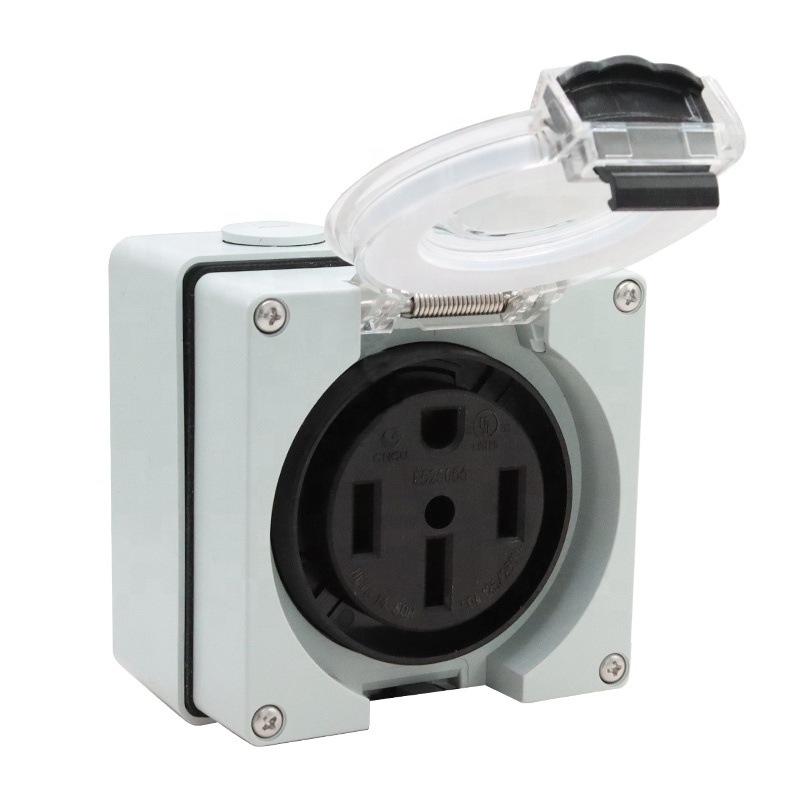 Outdoor Power Receptacle Box - 50 Amp Generator RV Power Inlet