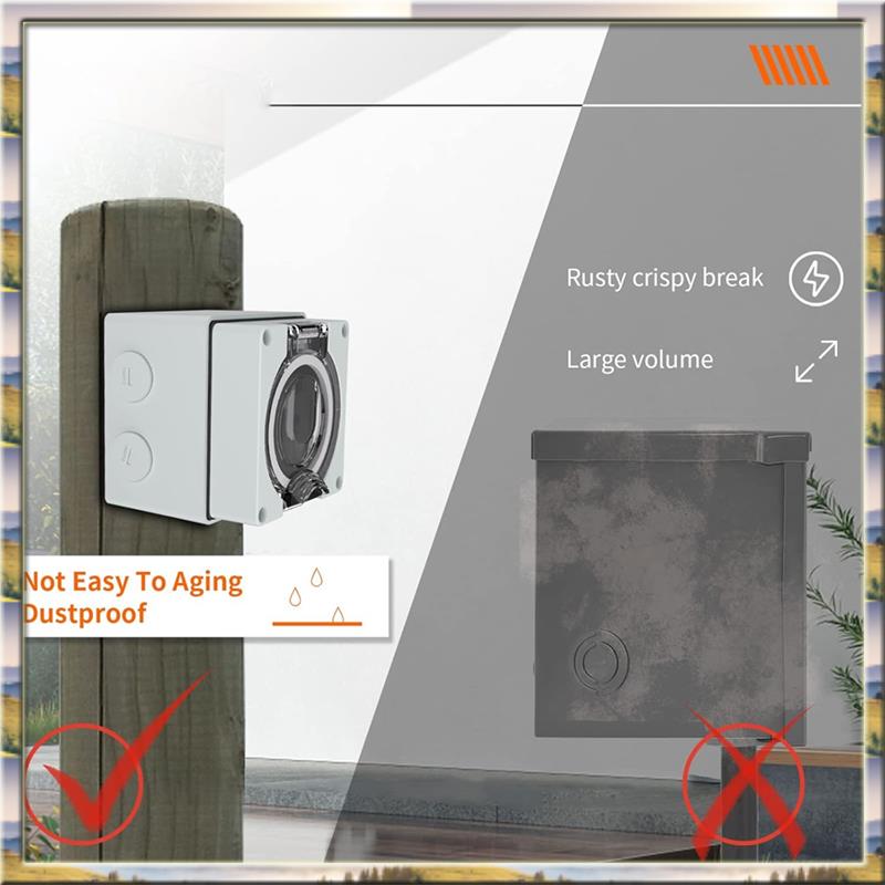 Outdoor Power Receptacle Box - AA46 HOT-50Amp Outdoor Power Outlet Box,