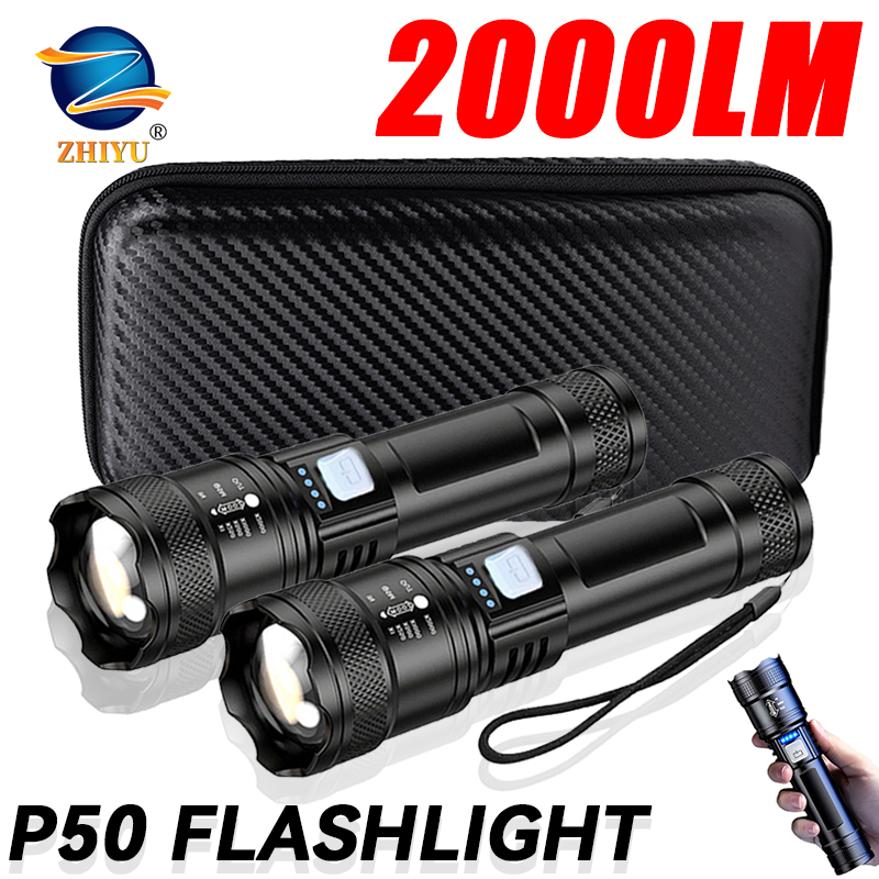 Outdoor Power Usb - Tactical LED Flashlight 2000LM USB Rechargeable