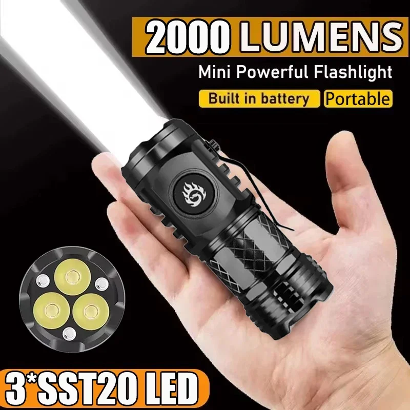 Outdoor Power Usb - High Strong Power Tactical Flashlight 3LED