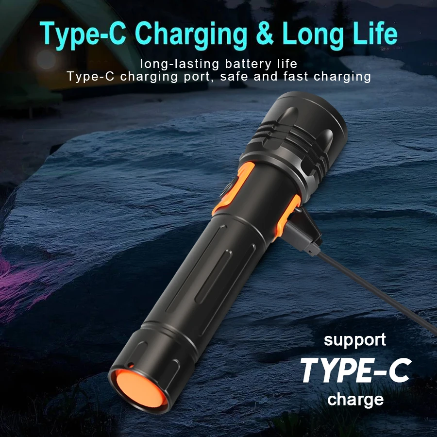 High Power LED Flashlight USB  - Outdoor Power Usb recension och pris