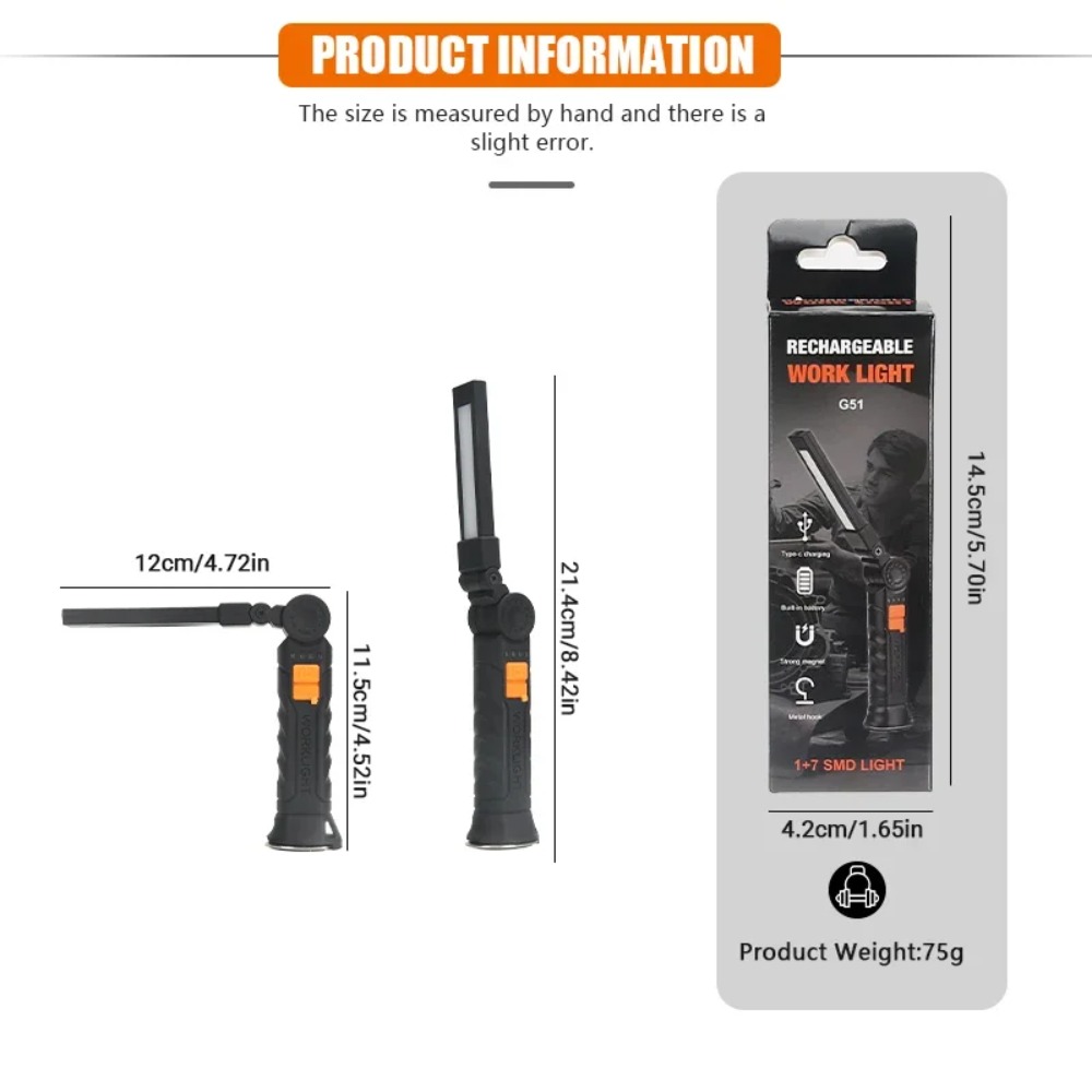Portable COB LED Flashlight US - Outdoor Power Usb recension och pris