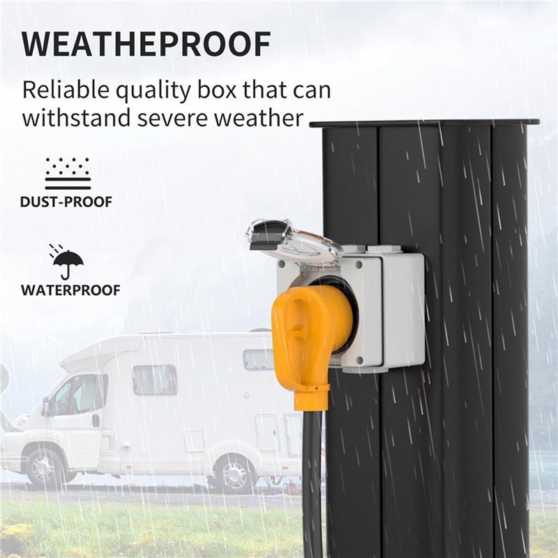 2X 30Amp Power Outlet Box,125V - Outdoor Power Receptacle Box recension och pris