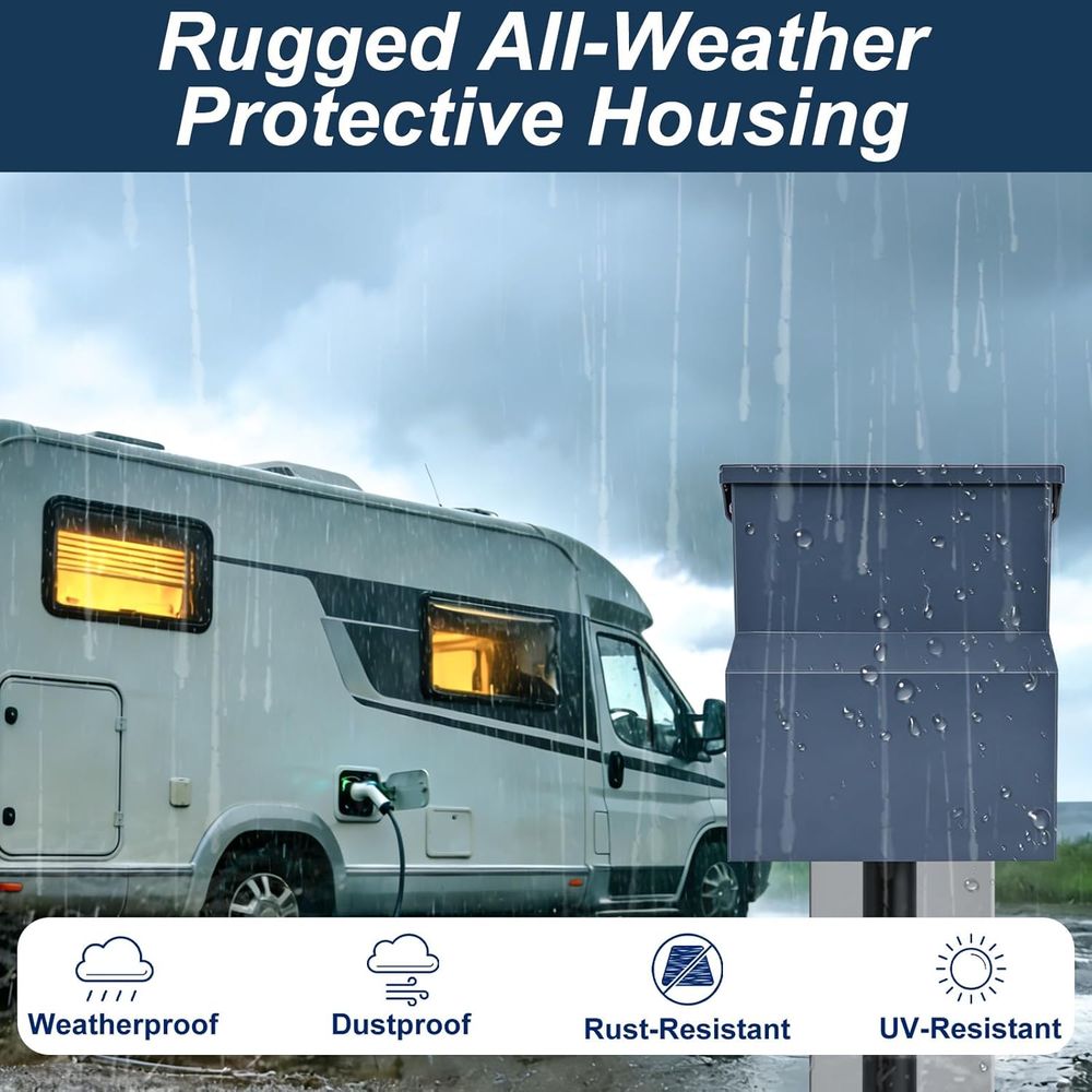 RV Electrical Panel with Break - Outdoor Power Receptacle Box recension och pris