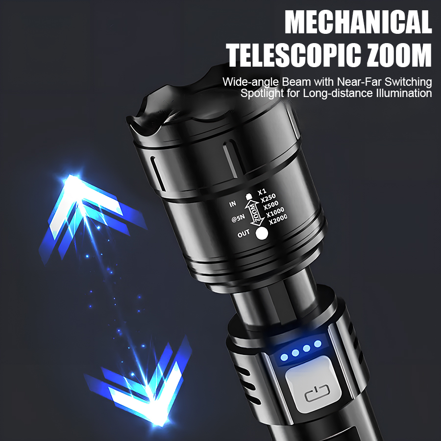 High Power P50 LED Flashlight  - Outdoor Power Usb recension och pris