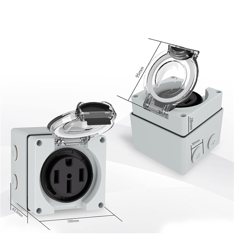 AS60-4X 50Amp Power Outlet Box - Outdoor Power Receptacle Box recension och pris