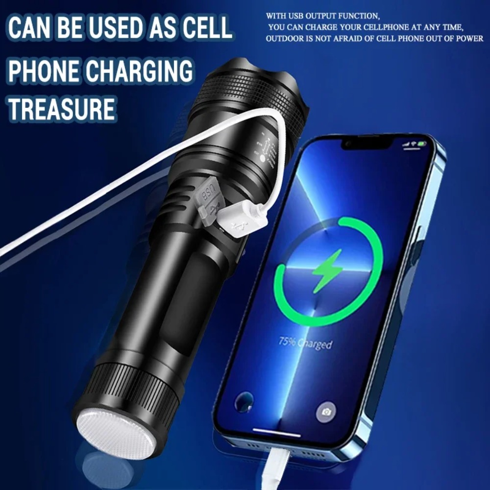 Powerful LED Flashlight USB Re - Outdoor Power Usb recension och pris