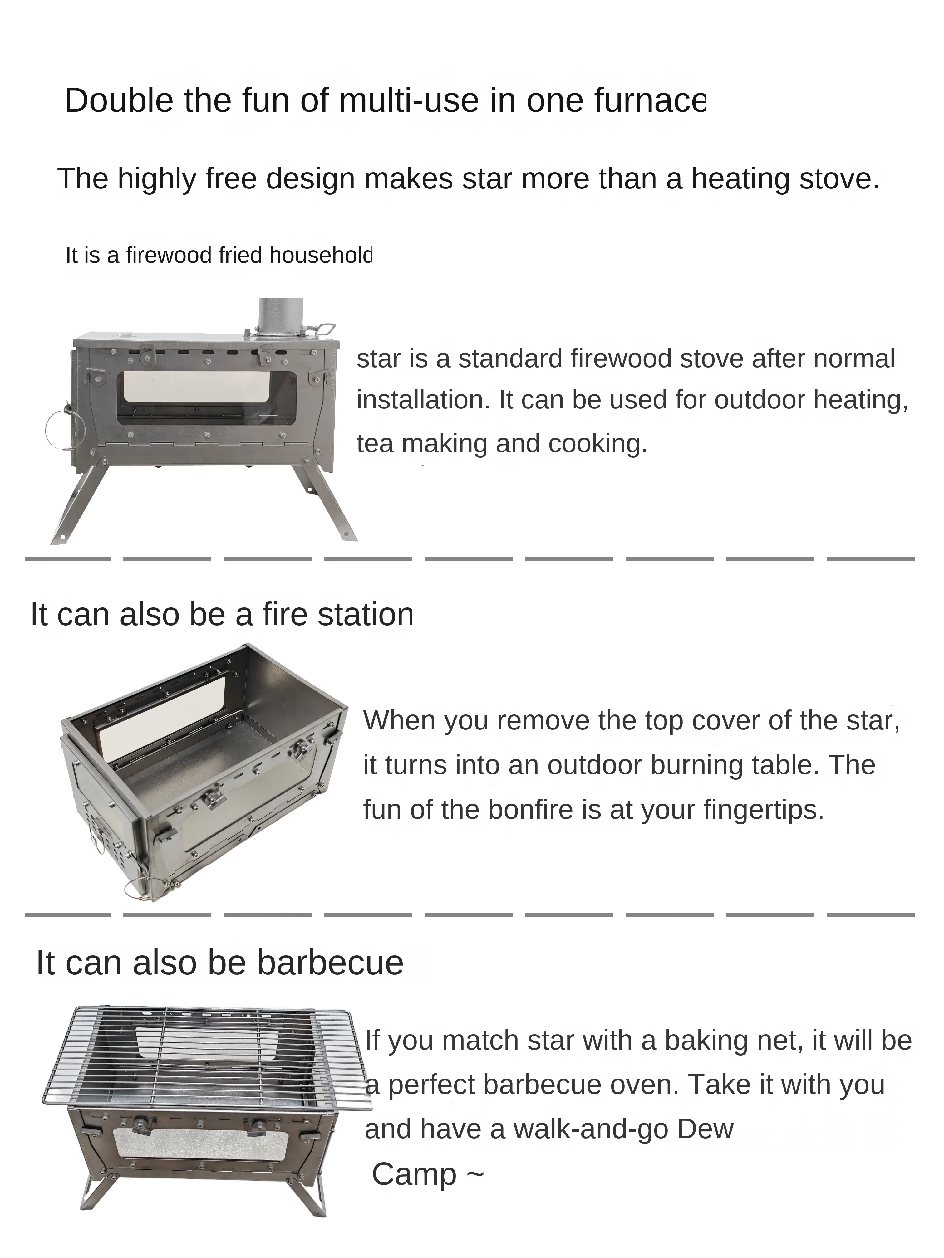 WT Star Ti Titanium Alloy Fold - Outdoor Power Heater recension och pris