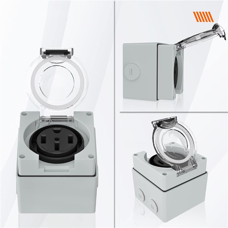 ABZL 6X 50Amp Power Outlet Box - Outdoor Power Receptacle Box recension och pris
