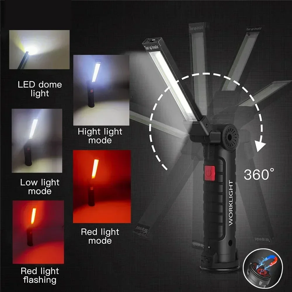 LED COB Flashlight USB Recharg - Outdoor Power Usb recension och pris