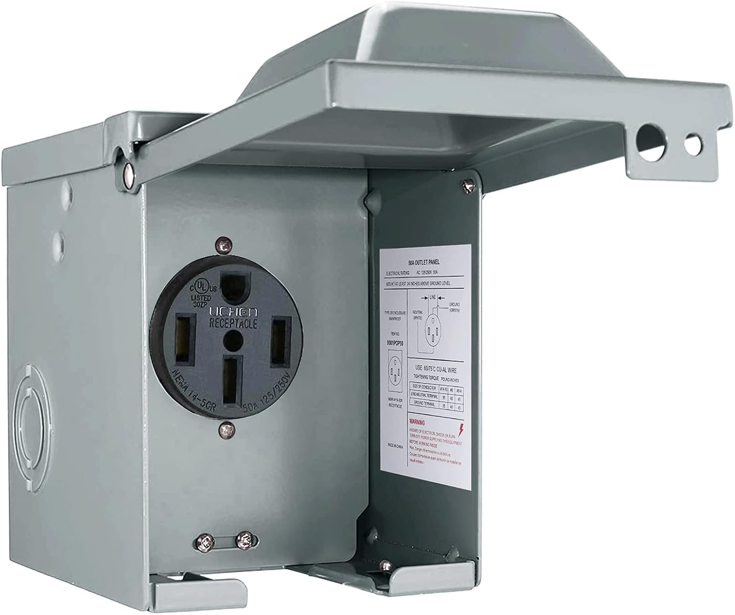 30/50 Amp 125/250 Volt RV Powe - Outdoor Power Receptacle Box recension och pris