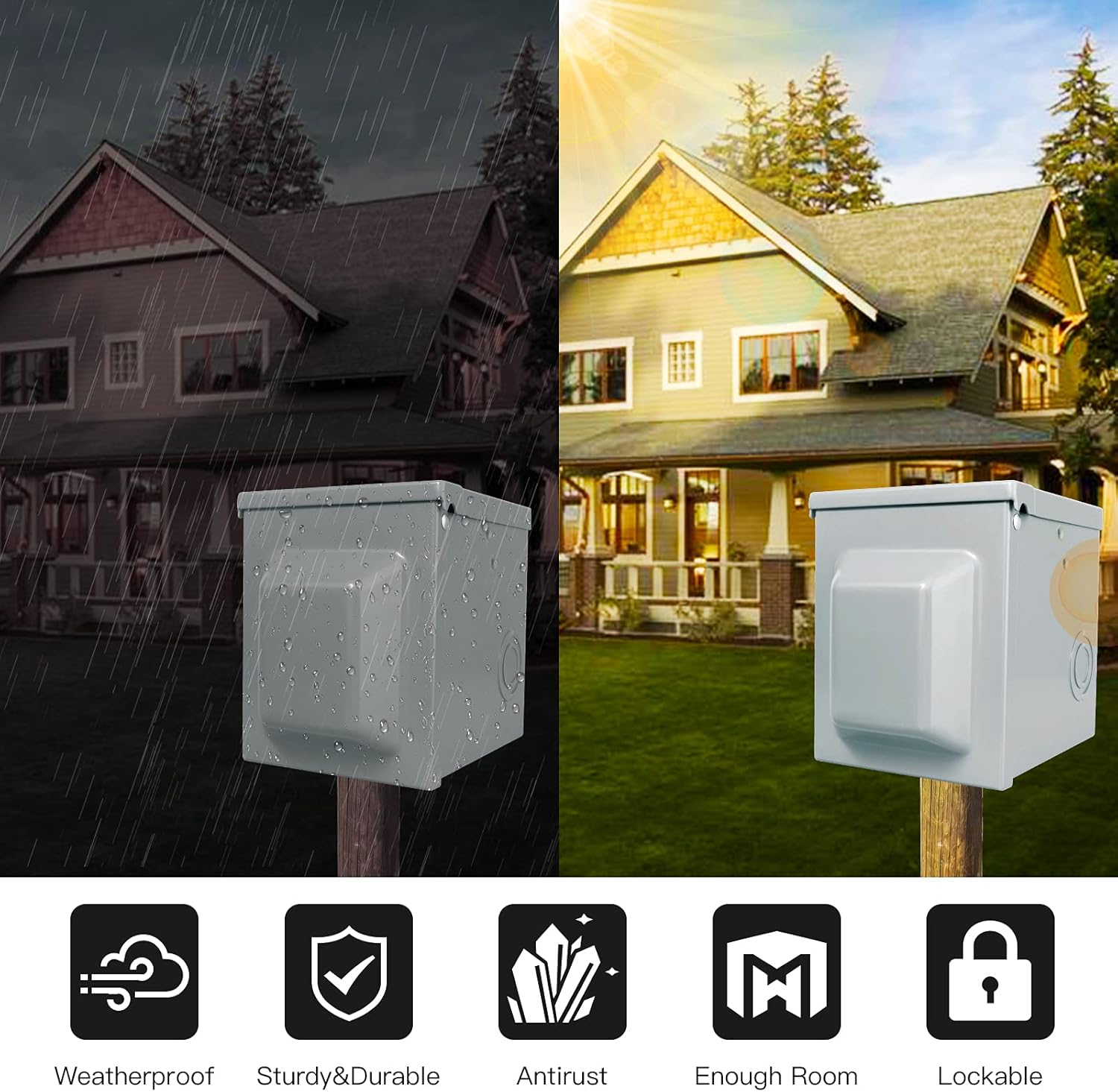 30/50 Amp 125/250 Volt RV Powe - Outdoor Power Receptacle Box recension och pris