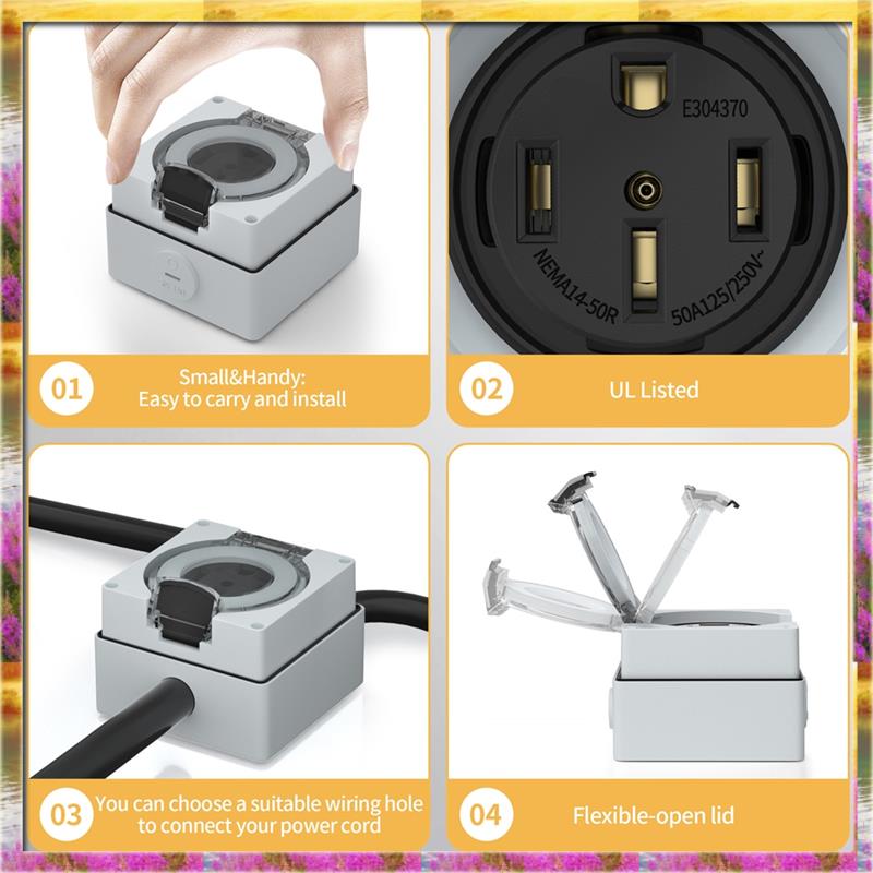 AA46 HOT-50Amp Outdoor Power O - Outdoor Power Receptacle Box recension och pris