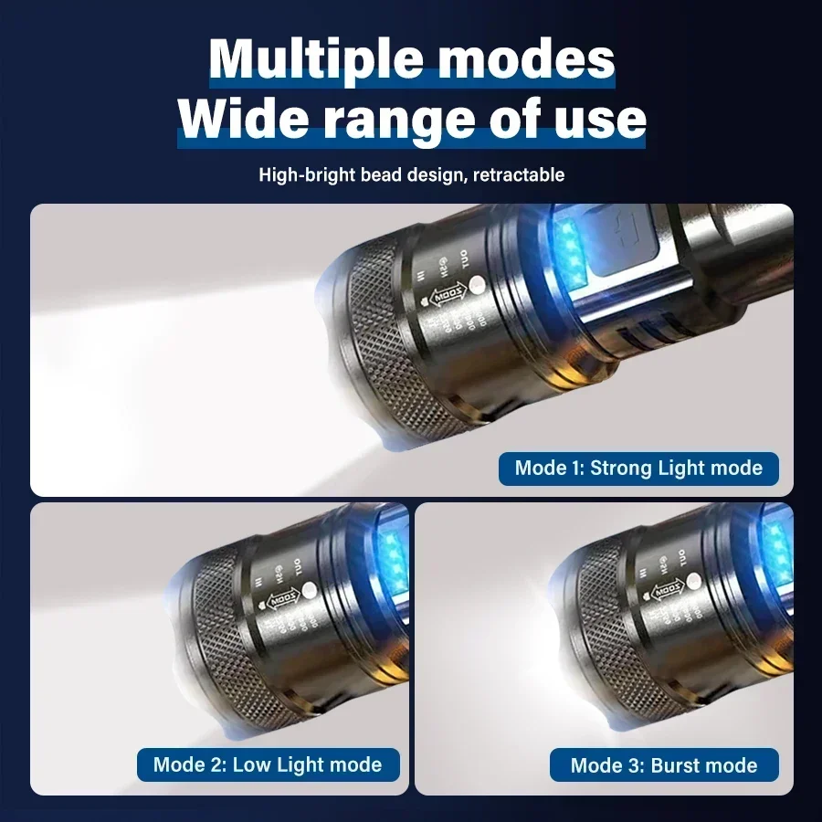 Tactical LED Flashlight 2000LM - Outdoor Power Usb recension och pris