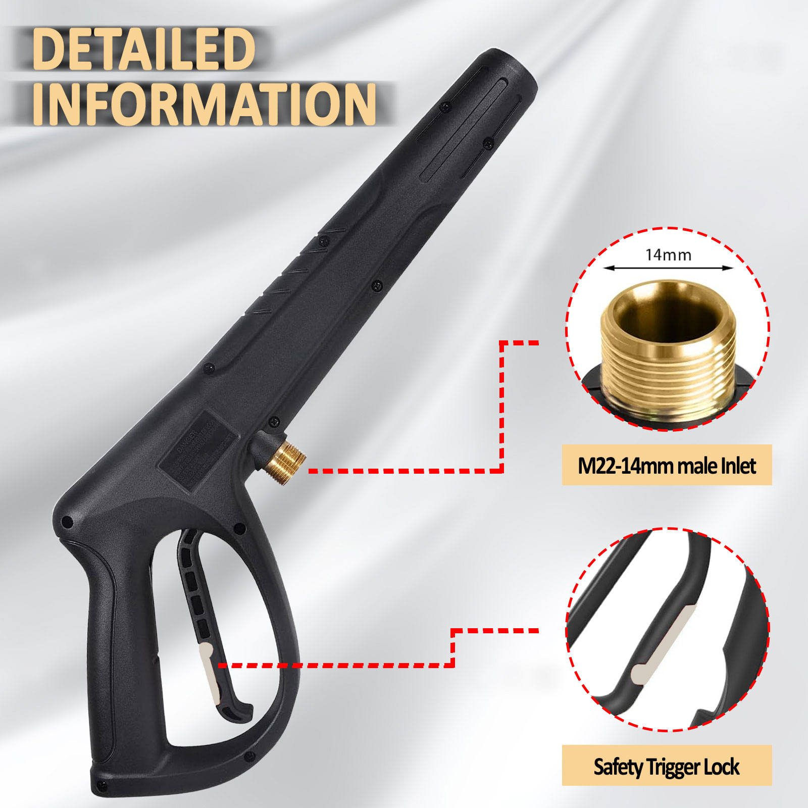 Pressure Washer Gun M22 14MM I - Power Washer Gun Replacement recension och pris