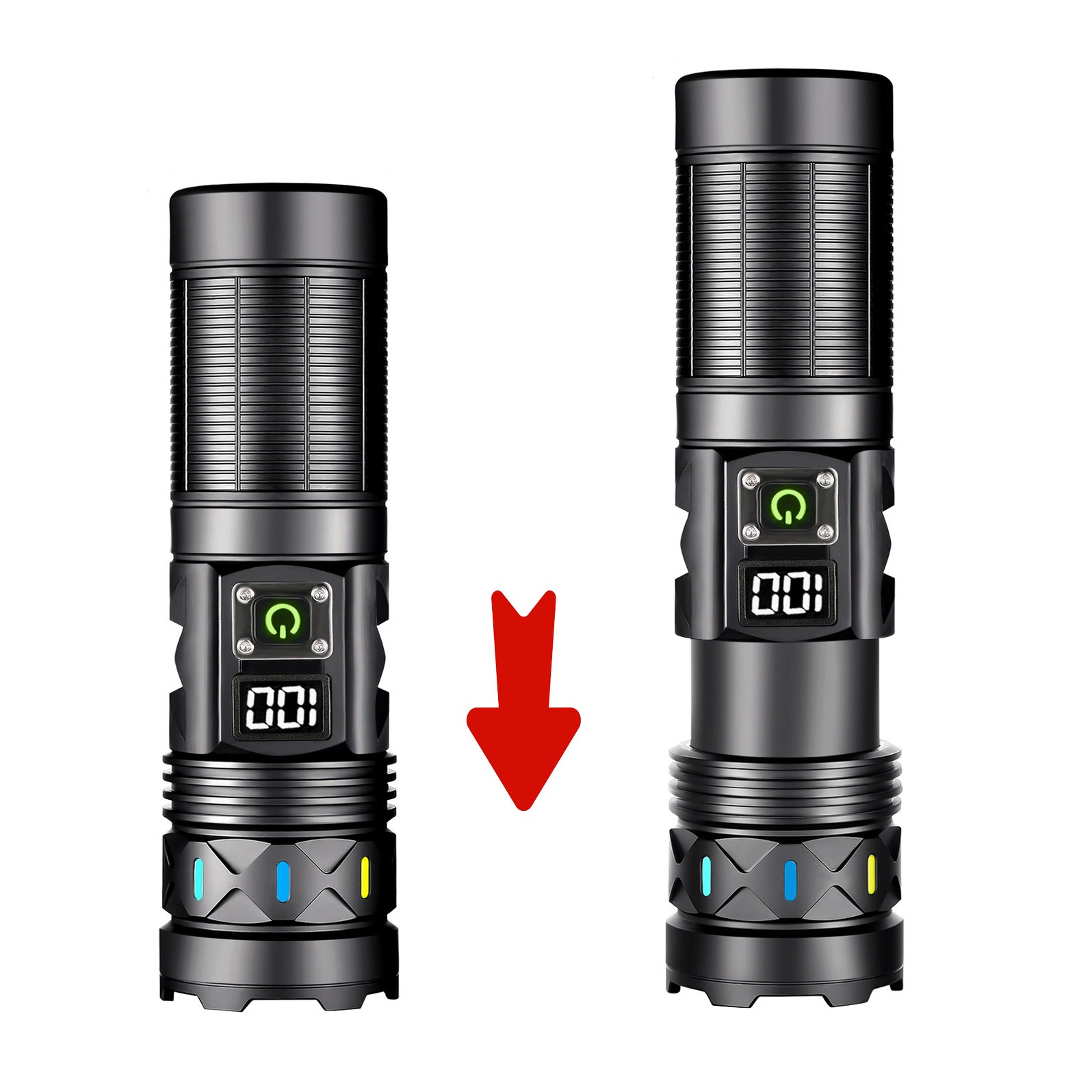 High Power LED Flashlight Tele - Outdoor Power Usb recension och pris
