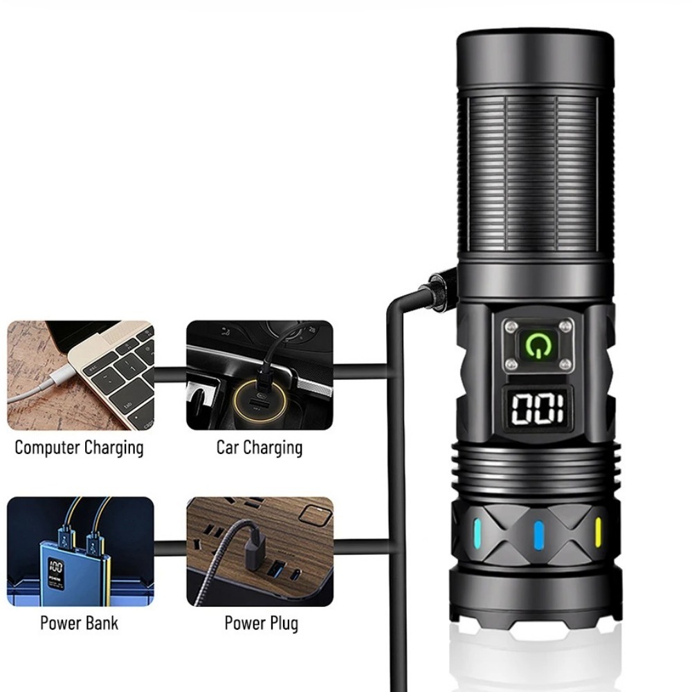 High Power LED Flashlight Tele - Outdoor Power Usb recension och pris