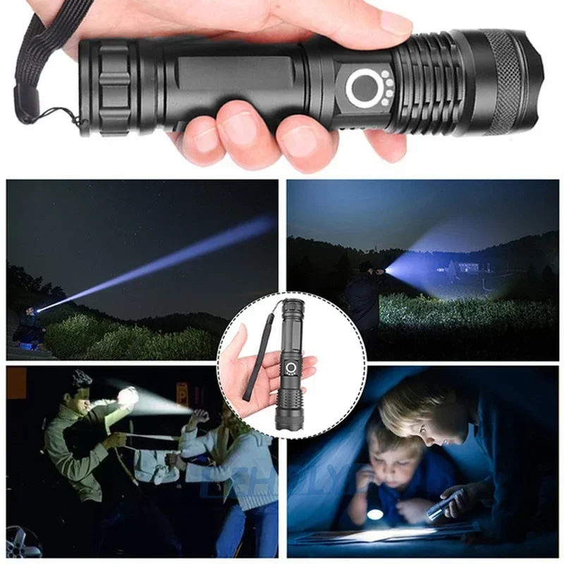 High Power XHP70 Led Flashligh - Outdoor Power Usb recension och pris