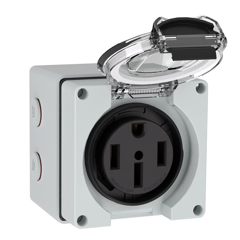 T21C 6X 50Amp Power Outlet Box - Outdoor Power Receptacle Box recension och pris