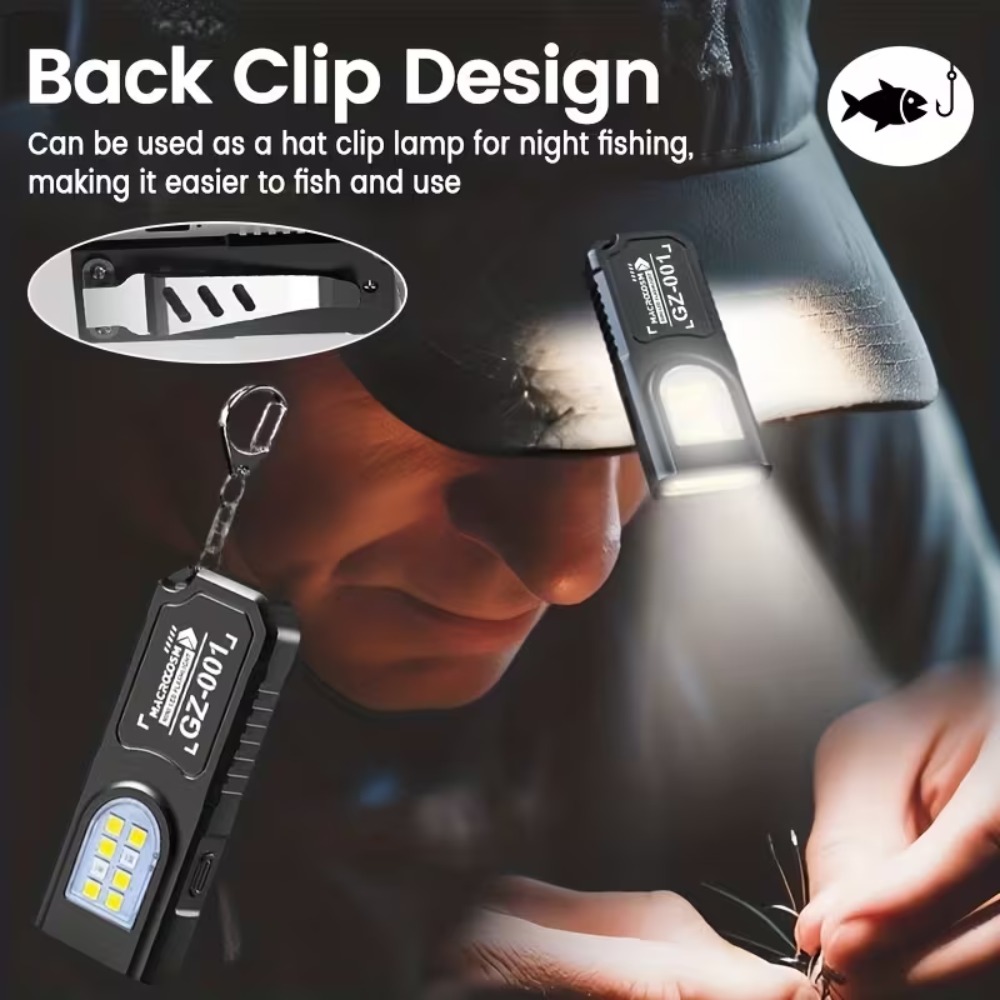 Mini COB LED Keychain Flashlig - Outdoor Power Usb recension och pris