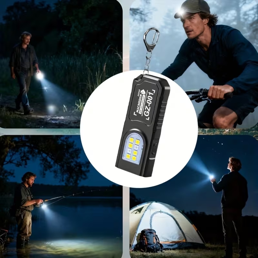 Mini COB LED Keychain Flashlig - Outdoor Power Usb recension och pris